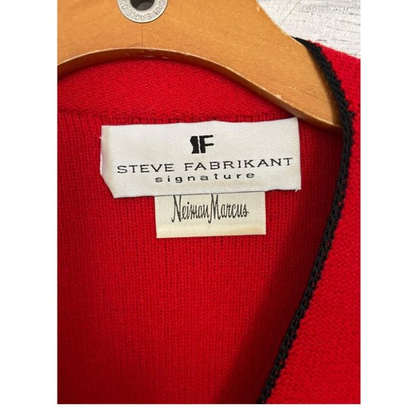 Steve Fabrikant Neiman Marcus Skirt Suit Small Red Wool Knit Suit Skirt Set - Picture 6 of 6